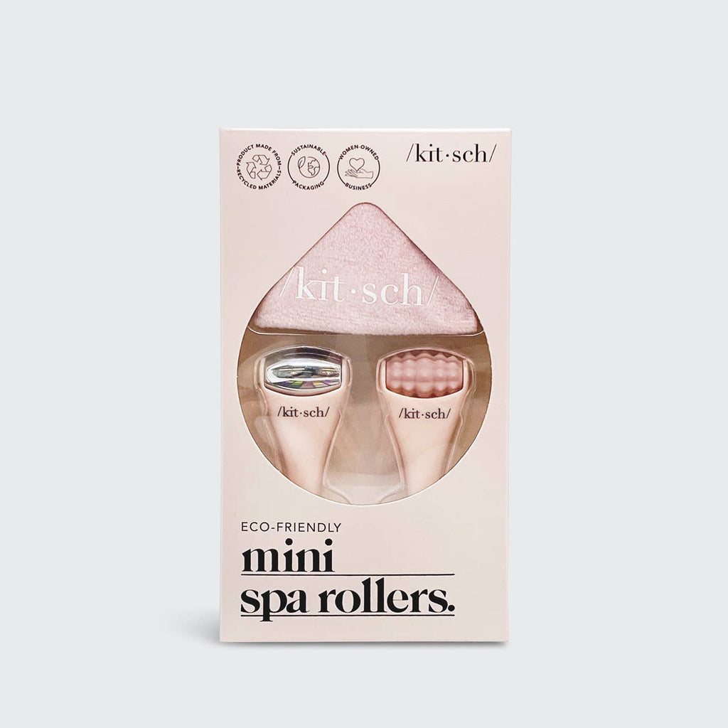 KITSCH Mini Spa Rollers 2-piece set, small facial massage rollers with textured surface for skincare and relaxation.