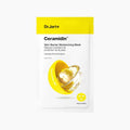 DR.JART+ Ceramidin skin barrier moisturizing face mask applied on clean face, showcasing the hydrating skincare treatment.