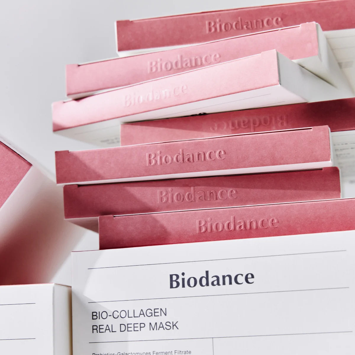 Biodance Bio-Collagen Real Deep Mask applied on face, showing a nourishing skincare mask for deep hydration and collagen boost.