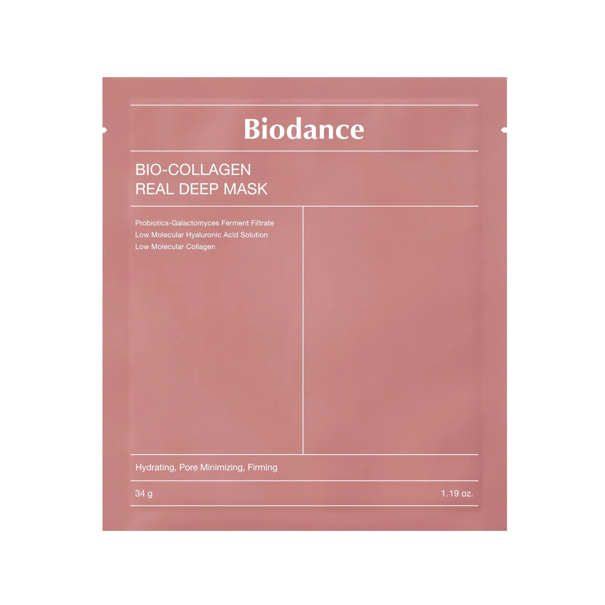 Biodance Bio-Collagen Real Deep Mask on a skincare display showing its packaging and design.