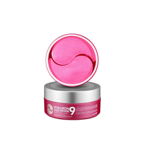 Medi-Peel Hyaluron Rose Peptide 9 Ampoule Eye Patch pack with 60 patches for soothing and hydrating under-eye care.