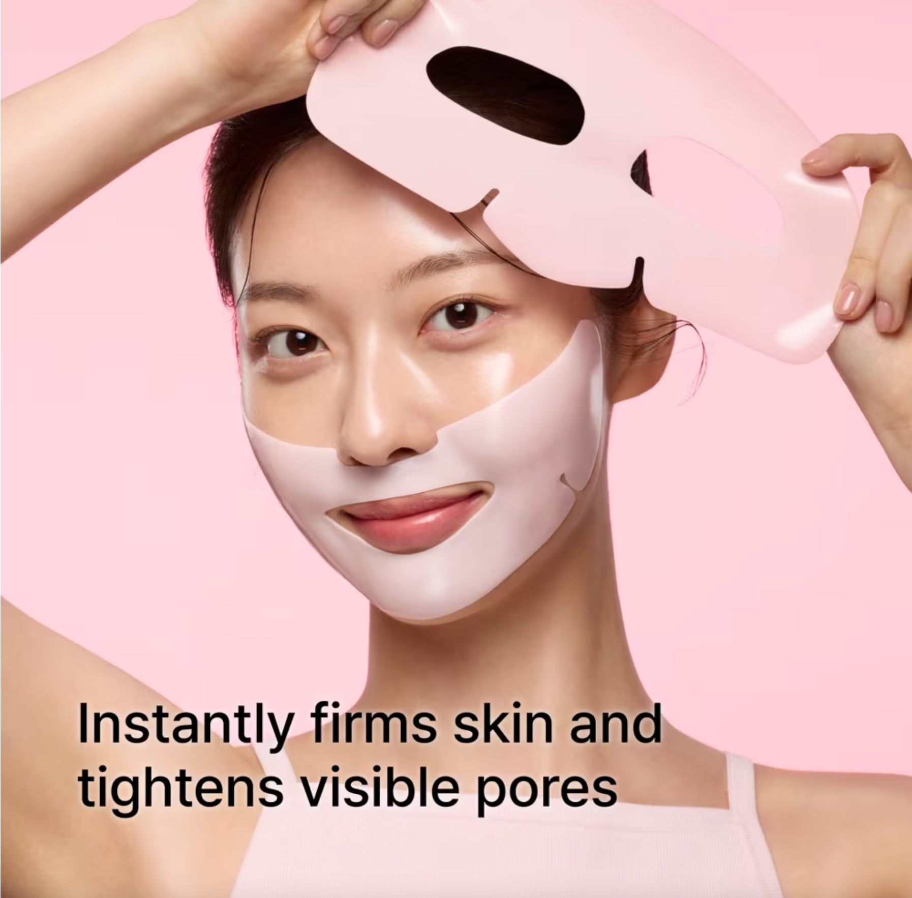 DR.JART+ Cryo Rubber Mask with firming collagen in a sleek black container, designed to hydrate and tighten skin.