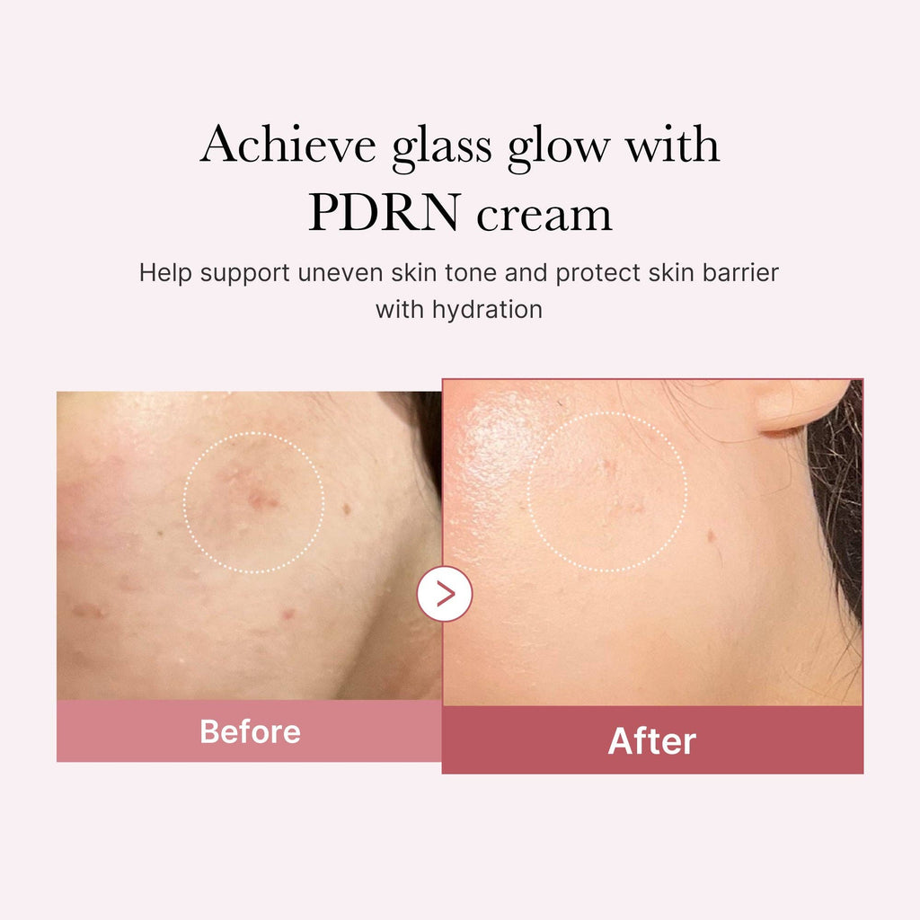 Medicube PDRN Pink Peptide Cream 50ml jar showing the pink cream inside a sleek container with a white lid.