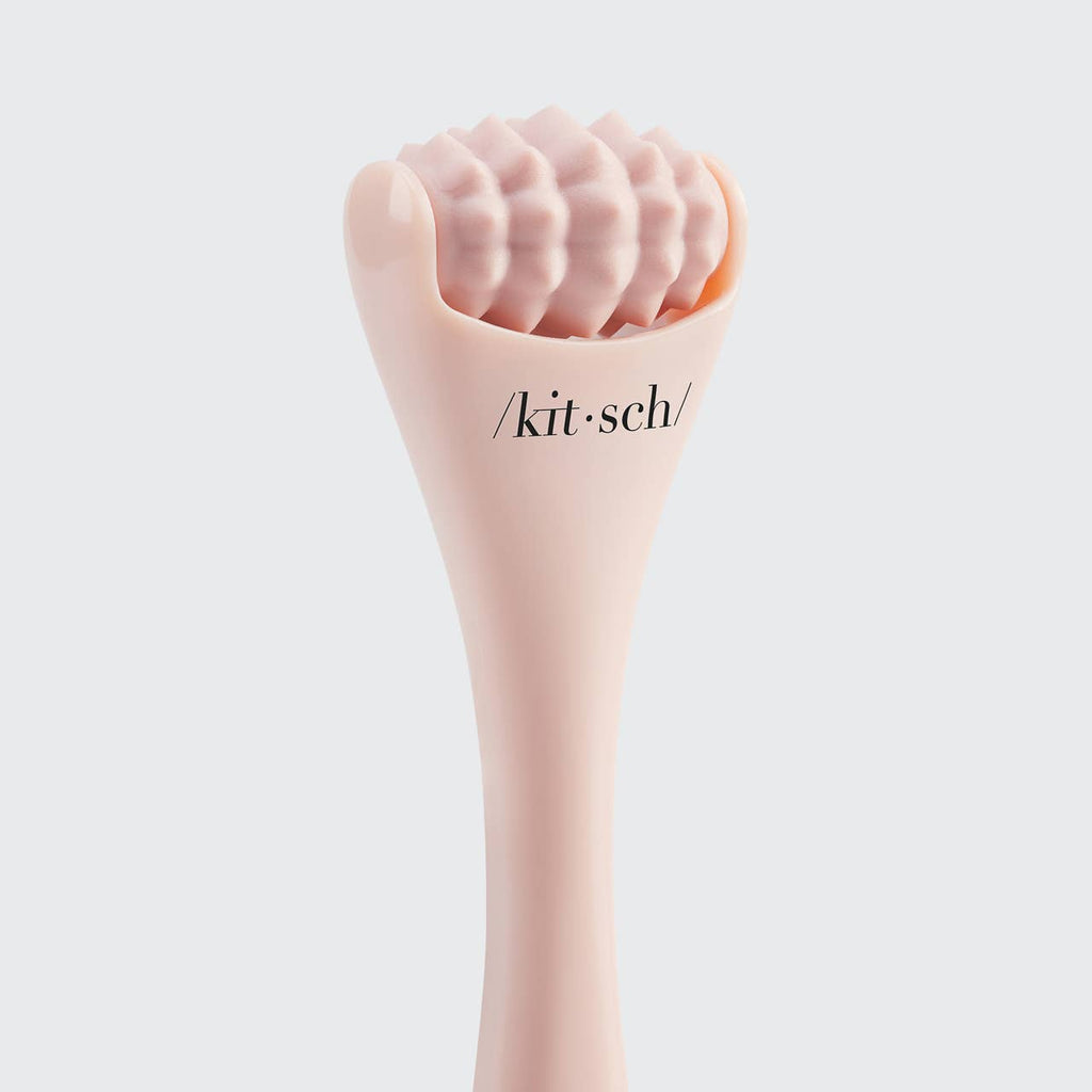 KITSCH mini spa rollers 2-piece set with textured surface for facial massage and skincare, shown on a white background.